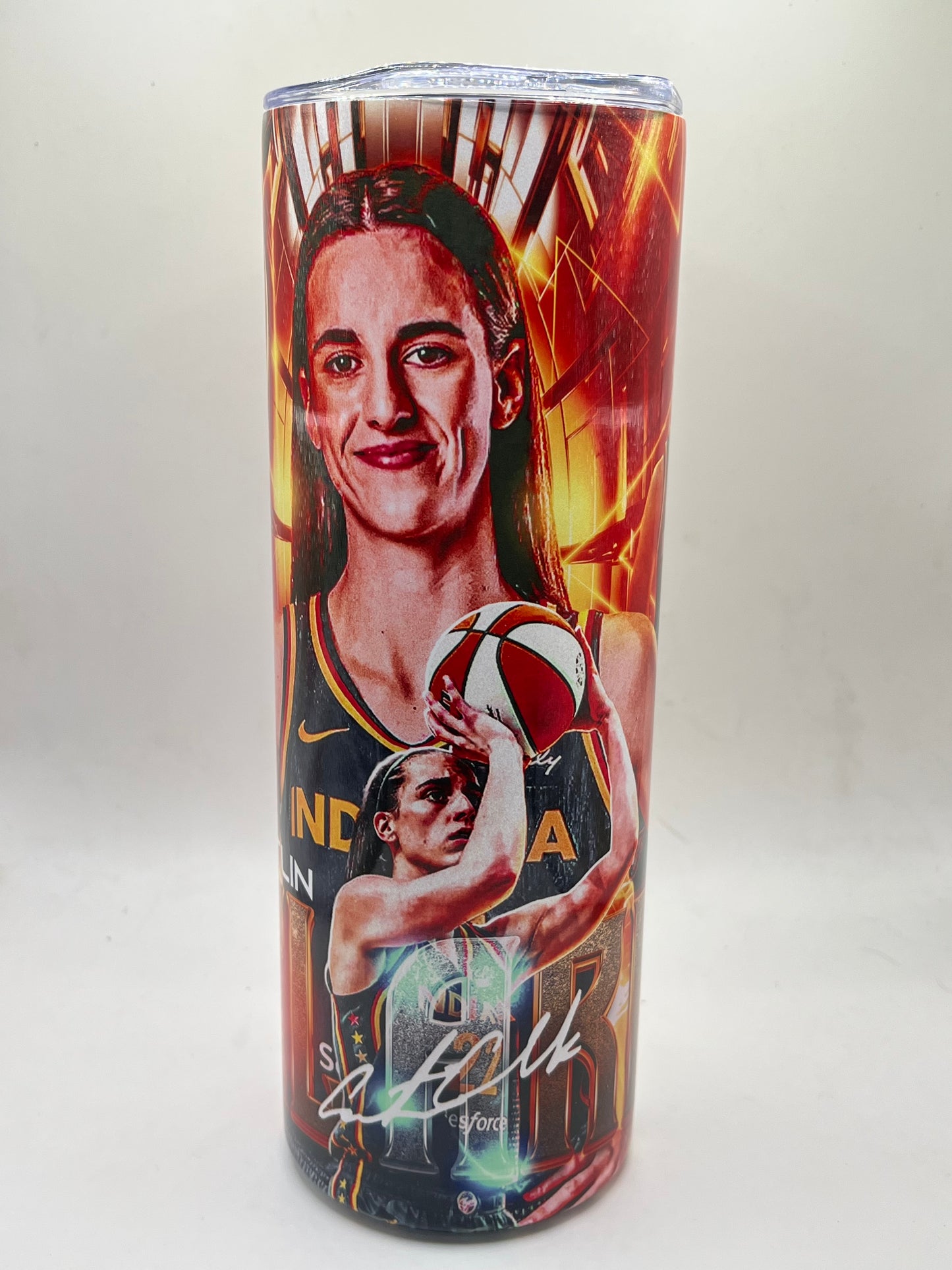 Caitlin Clark Indiana Fever WNBA Tumbler - 20oz Stainless Steel Basketball Travel Mug - Support Your Favorite Player - WNBA Star Merchandise