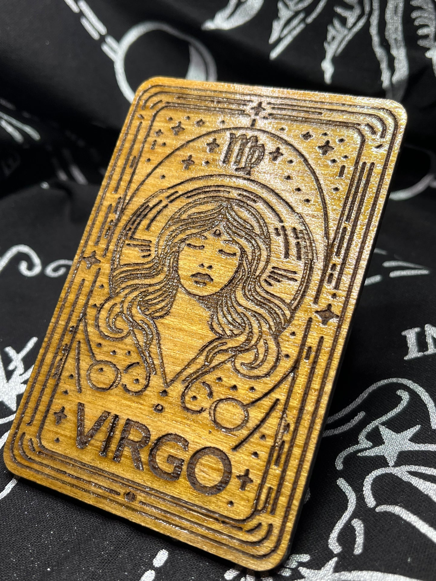 Virgo Zodiac Card | Laser Engraved Wooden Card | Zodiac Gift