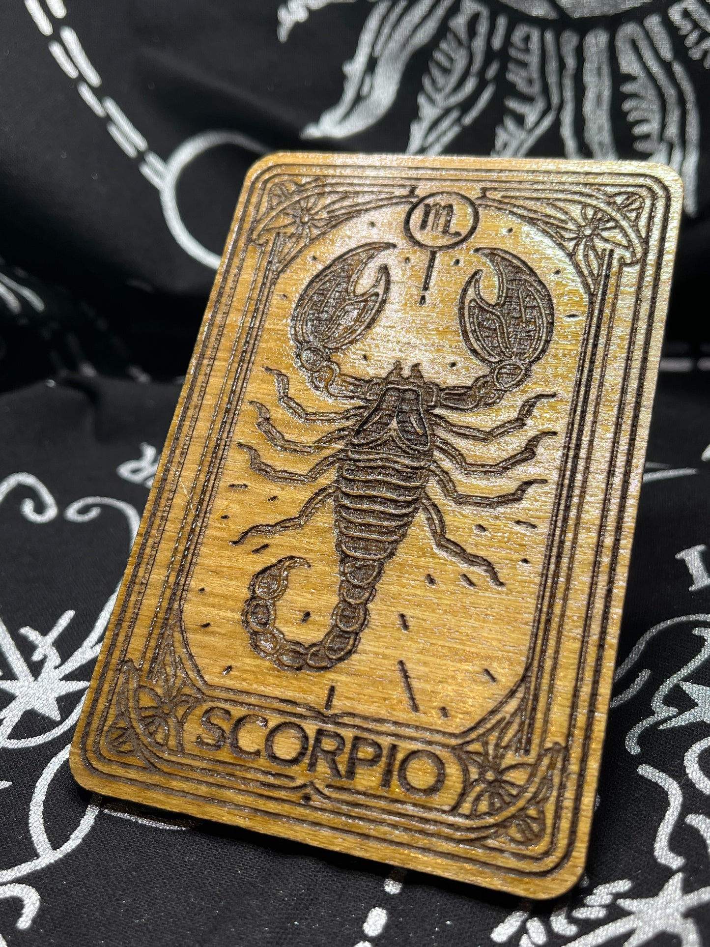 Scorpio Zodiac Card | Laser Engraved Wooden Card | Zodiac Gift