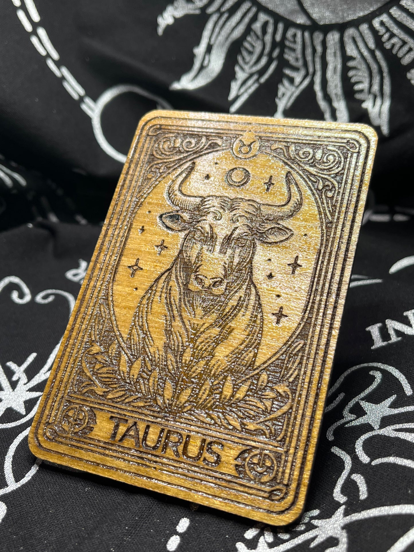 Taurus Zodiac Card | Laser Engraved Wooden Card | Zodiac Gift