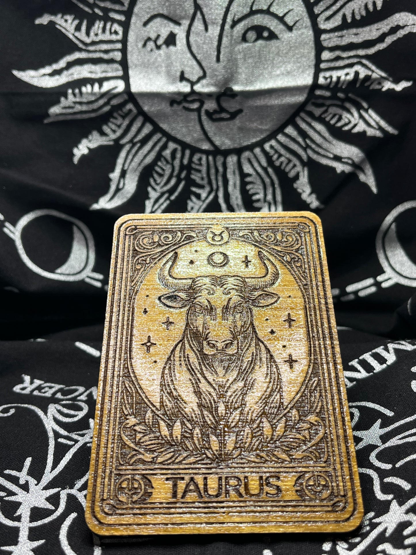 Taurus Zodiac Card | Laser Engraved Wooden Card | Zodiac Gift