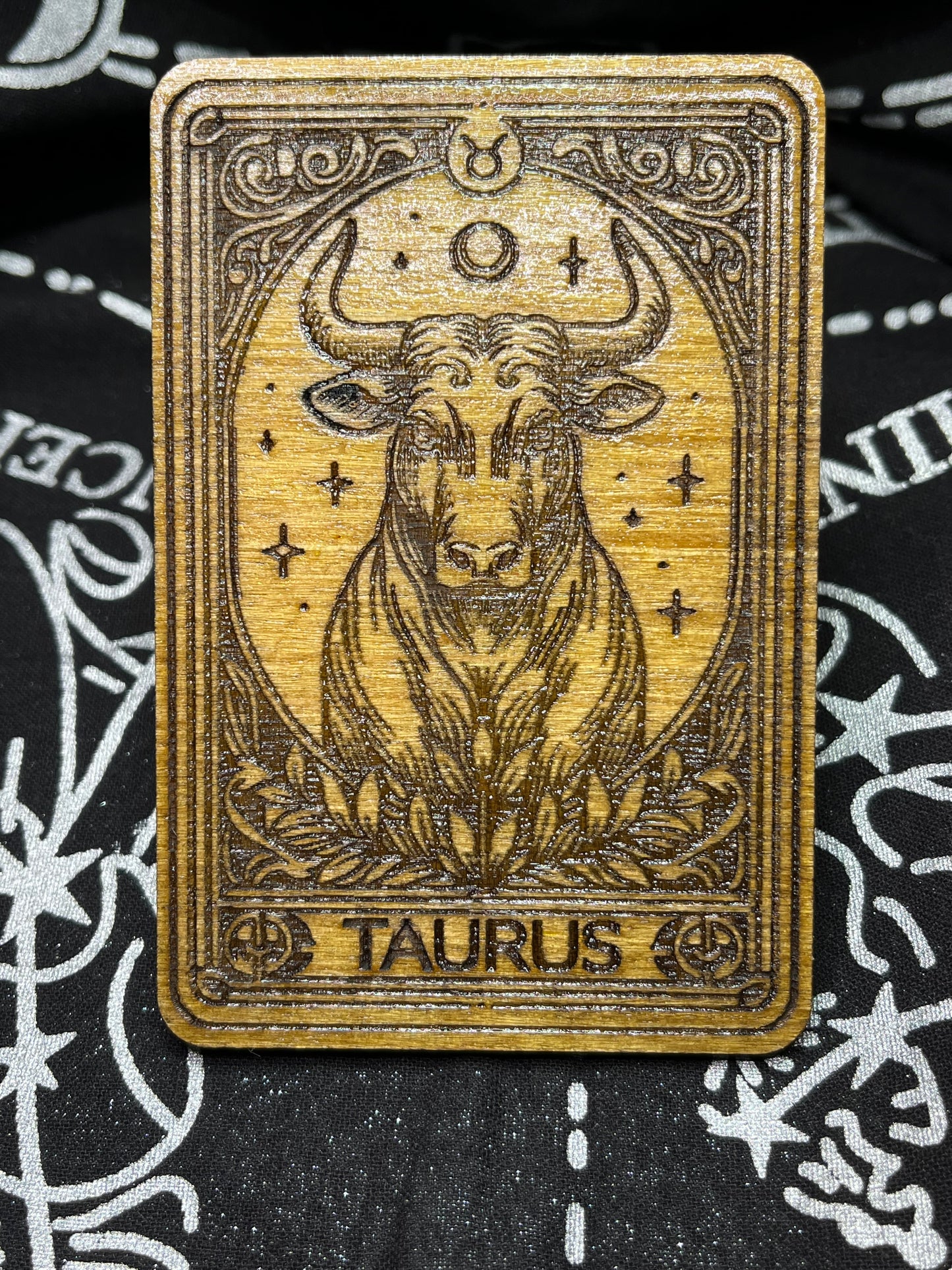 Taurus Zodiac Card | Laser Engraved Wooden Card | Zodiac Gift