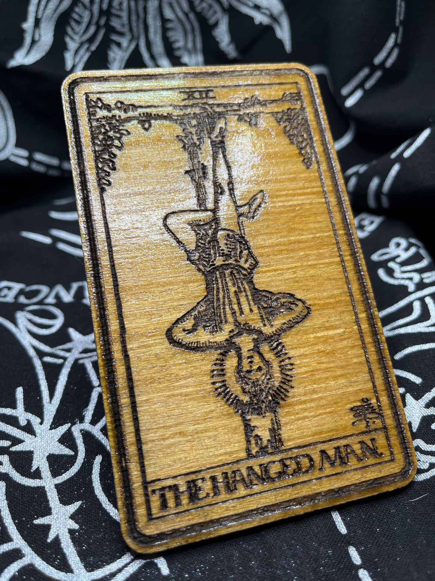 The Hanged Man Tarot Card | Laser Engraved Wooden Card | Major Arcana Gift