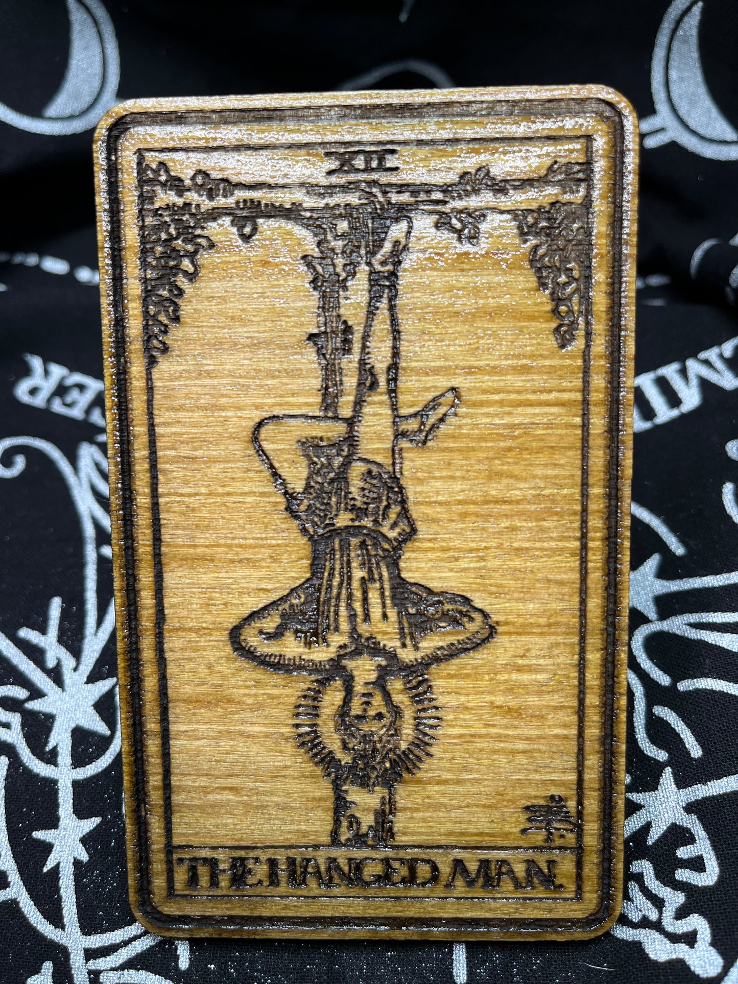 The Hanged Man Tarot Card | Laser Engraved Wooden Card | Major Arcana Gift