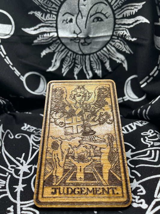 Judgement Tarot Card | Laser Engraved Wooden Card | Major Arcana Gift