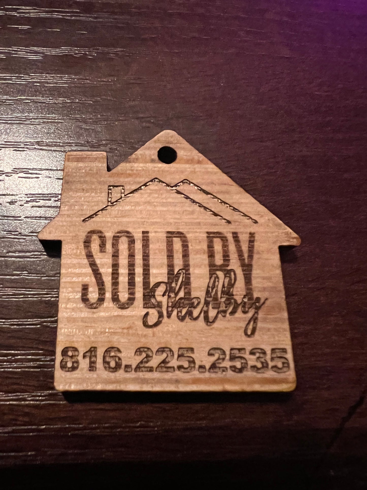 Custom House-Shaped Keychain | Real Estate Agent Marketing Tool | Personalized Laser Engraving