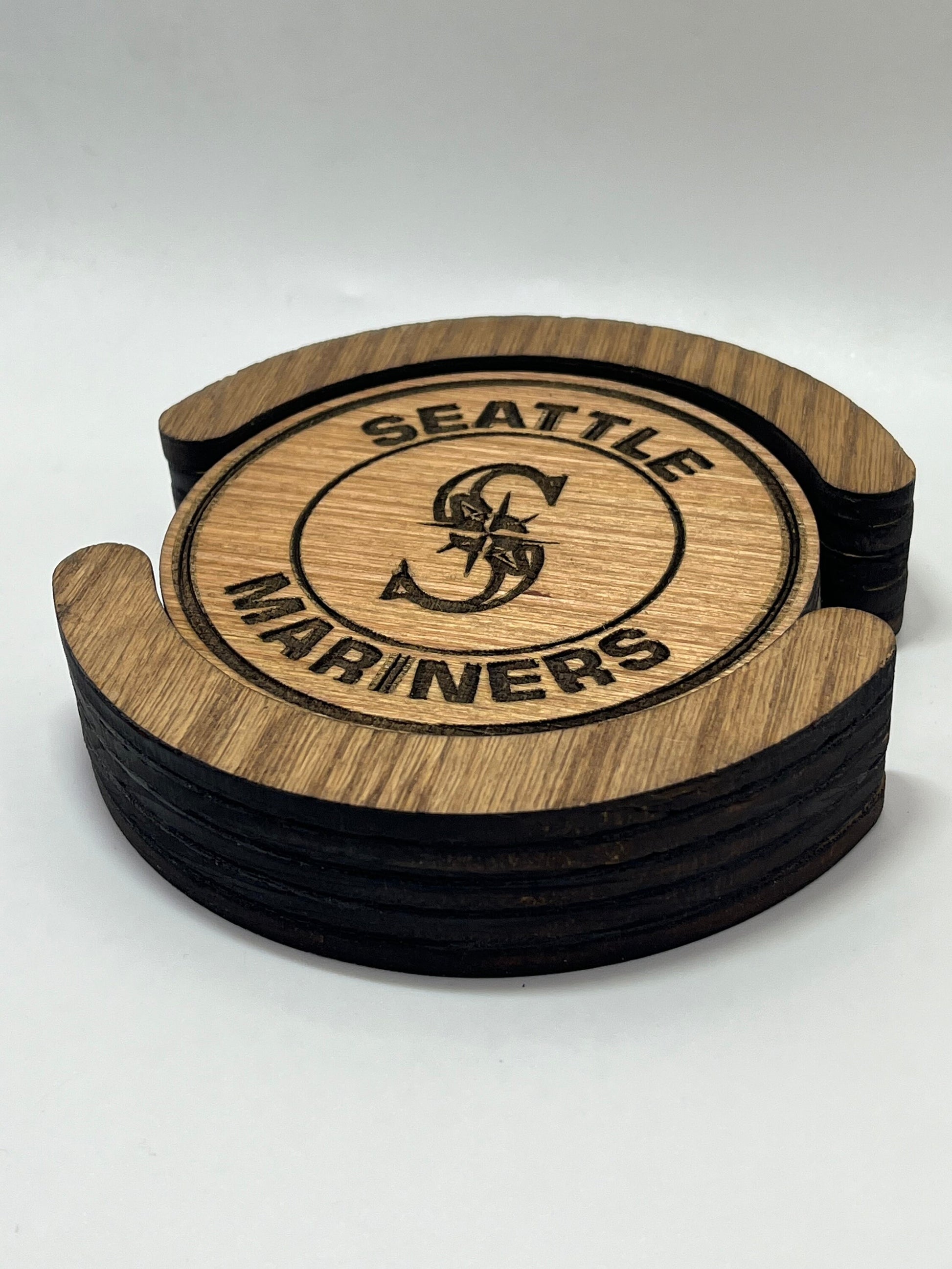 Seattle Mariners Wood Coaster Set (Set of 4): Set Sail with the M's