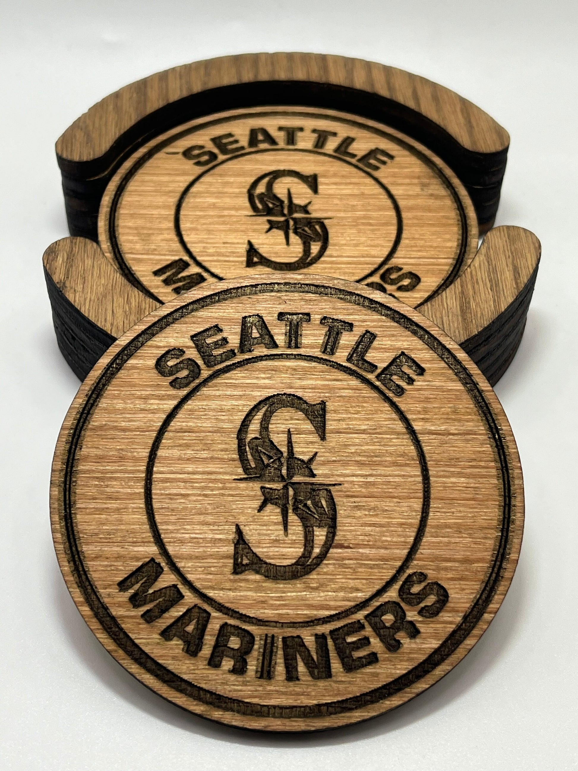 Seattle Mariners Wood Coaster Set (Set of 4): Set Sail with the M's