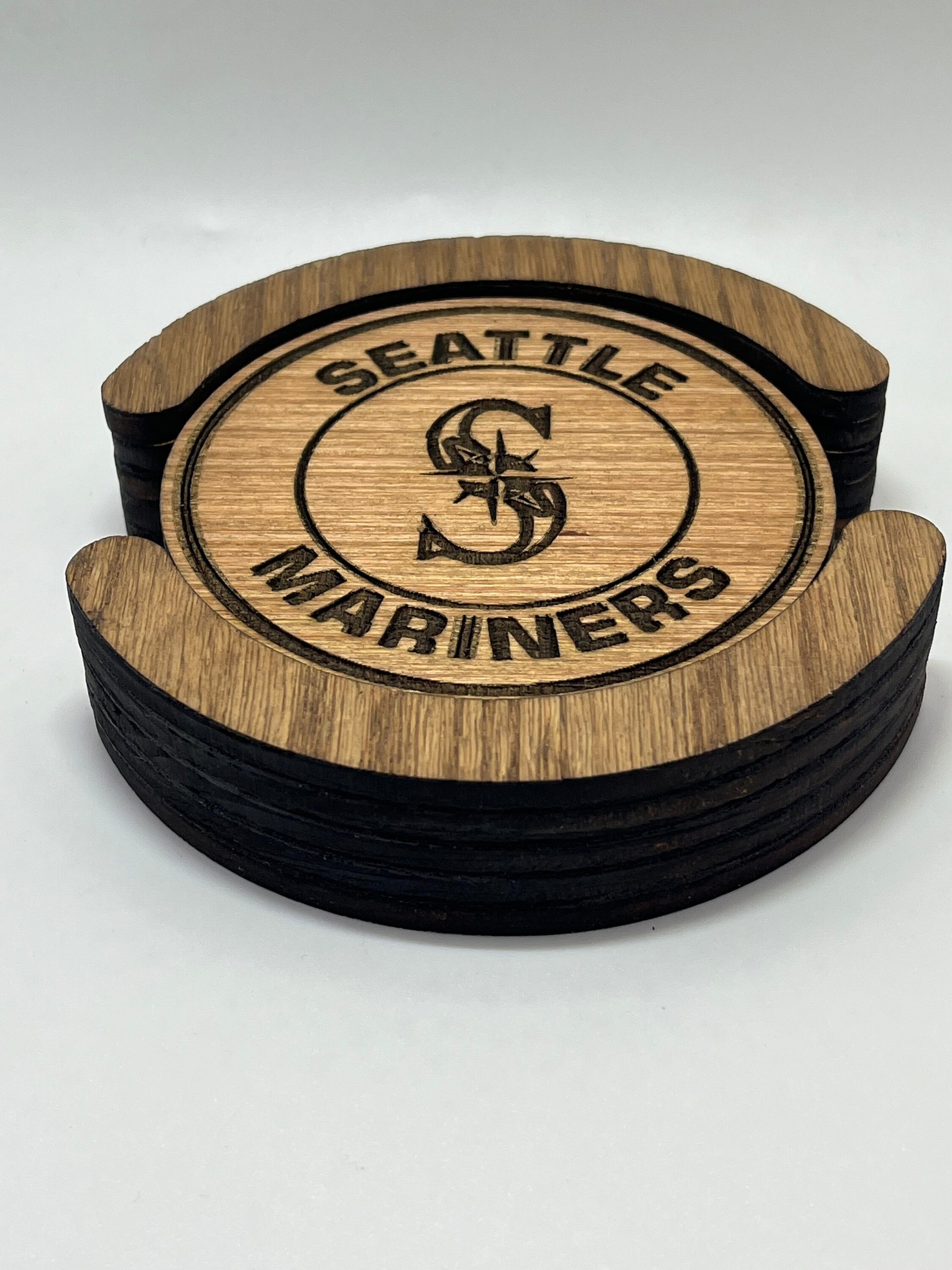 Seattle Mariners Wood Coaster Set (Set of 4): Set Sail with the M's