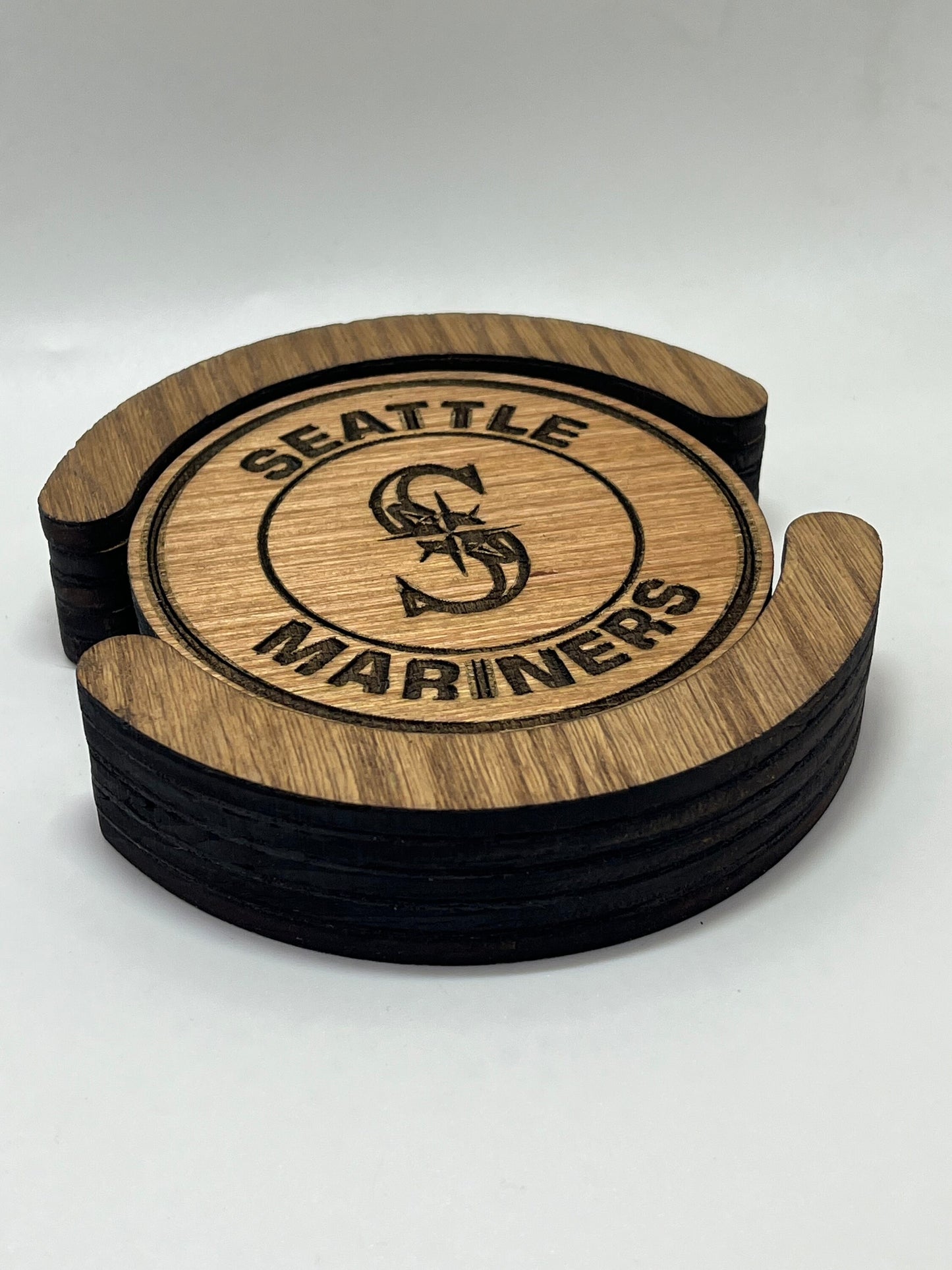 Seattle Mariners Wood Coaster Set (Set of 4): Set Sail with the M's