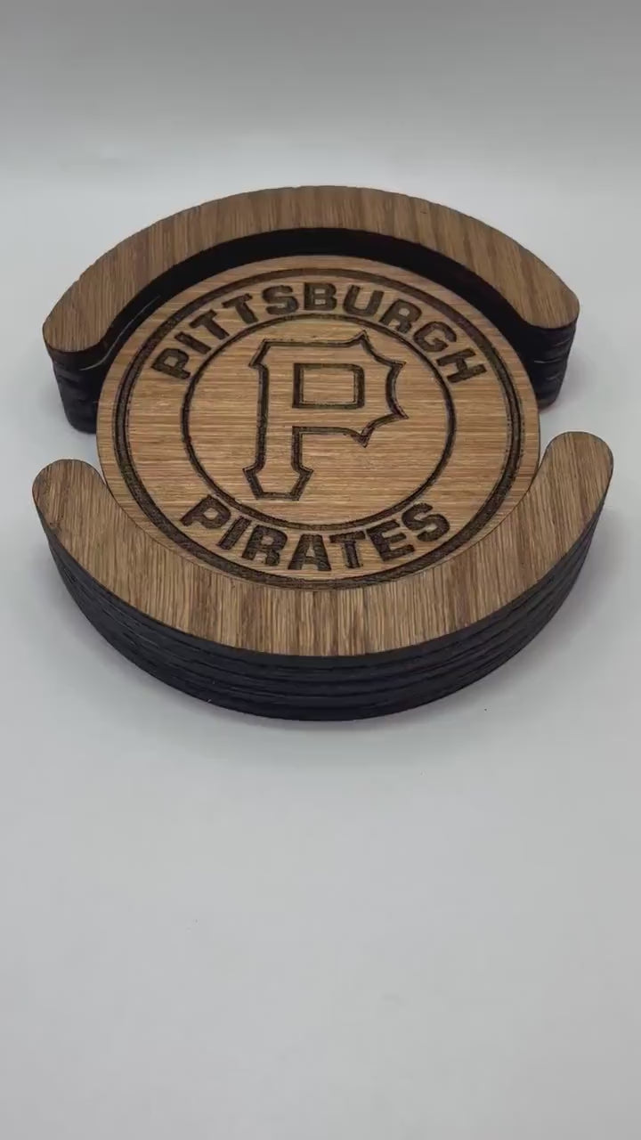 Pittsburgh Pirates Coaster Set (Set of 4): Steel City Spirit